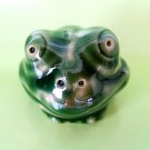 Little frog cute ceramics figurine handmade funny souvenir made in Russia