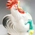 Funny rooster with harmonica porcelain figurine handmade souvenir from Russia