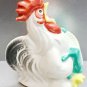 Funny rooster with harmonica porcelain figurine handmade souvenir from Russia