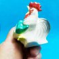 Funny rooster with harmonica porcelain figurine handmade souvenir from Russia