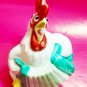 Funny rooster with harmonica porcelain figurine handmade souvenir from Russia