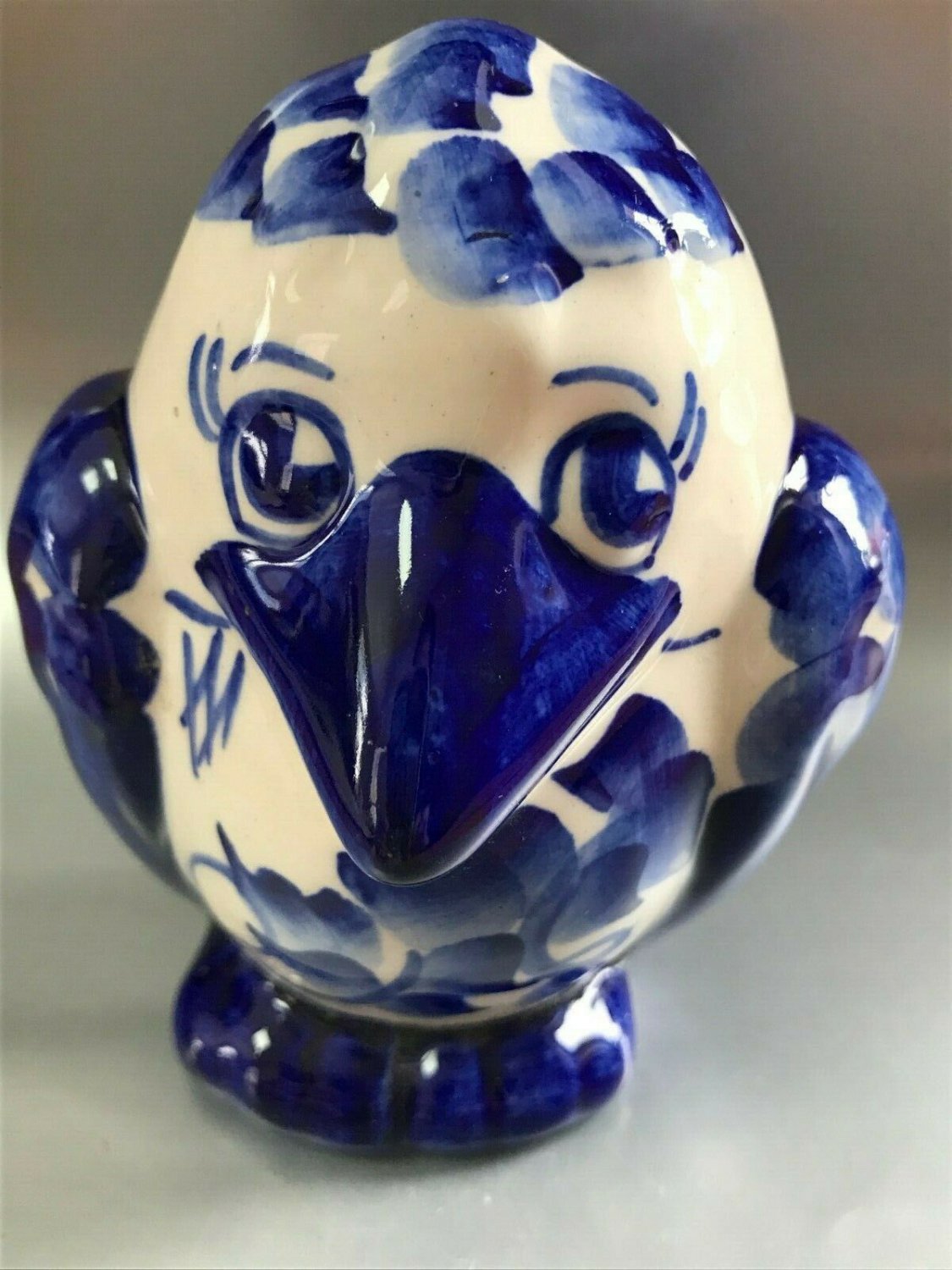 Crow chick porcelain 3.5 inch handmade souvenir from Russia