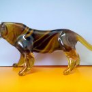 Ussuri tiger blown glass handmade figurine souvenir from Russia