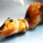 Squirrel natural stone selenite statuette handmade original painting from Russia