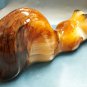 Squirrel natural stone selenite statuette handmade original painting from Russia