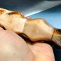 Squirrel natural stone selenite statuette handmade original painting from Russia