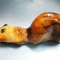 Squirrel natural stone selenite statuette handmade original painting from Russia