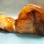 Squirrel natural stone selenite statuette handmade original painting from Russia