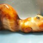 Squirrel natural stone selenite statuette handmade original painting from Russia
