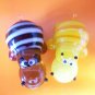 Hippopotamus two funny figurines blown glass handmade souvenirs Russia