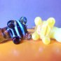 Hippopotamus two funny figurines blown glass handmade souvenirs Russia