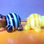Hippopotamus two funny figurines blown glass handmade souvenirs Russia