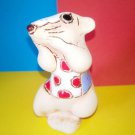 Mouse art ceramic glaze painting folkcraft figurine  souvenirs from Russia