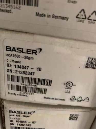 BASLER acA1600-20gm New In Box