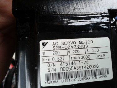 YASKAWA AC SERVO MOTOR SGM-02VGNK83 NEW ORIGINAL EXPEDITED SHIPPING