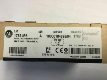 New Sealed Allen Bradley 1769-IR6 CompactLogix 6 Pt RTD Module FREE DHL SHIPPING