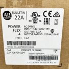 New 2022 AB 22A-D6P0N104 PowerFlex 4 2.2 kW 3 Hp AC Drive 22A-D6P0N104
