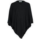 AlchemyStory Cashmere Poncho Black V-Neck