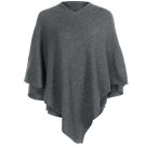 AlchemyStory Cashmere Natural Grey Poncho  V-Neck
