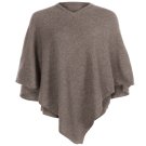 AlchemyStory Cashmere Poncho Natural Taupe V-Neck