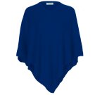 AlchemyStory Cashmere Poncho Royal Blue V-Neck