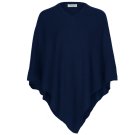 AlchemyStory Cashmere Poncho Navy V-Neck