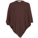 AlchemyStory Cashmere Poncho Brown V-Neck