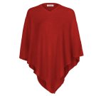AlchemyStory Cashmere Poncho Red V-Neck