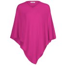 AlchemyStory Cashmere Poncho Dark Pink V-Neck