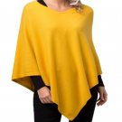 AlchemyStory Cashmere Poncho Mustard Yellow V-Neck