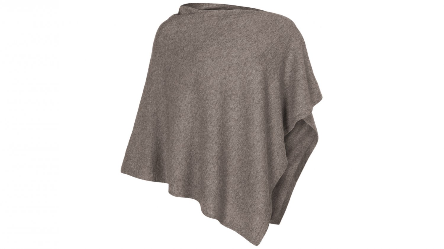 AlchemyStory Cashmere Poncho Cedar Brown SideNeck