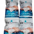 4 Pack of EZ Towels Compressed Capsule Towel Cloths in Tablet Size Biodegradable, No chemicals Added