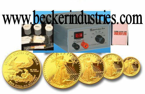 24k Gold/Chrome/silver/Rhodium Plating Machine, with 4oz 24K Gold Solution