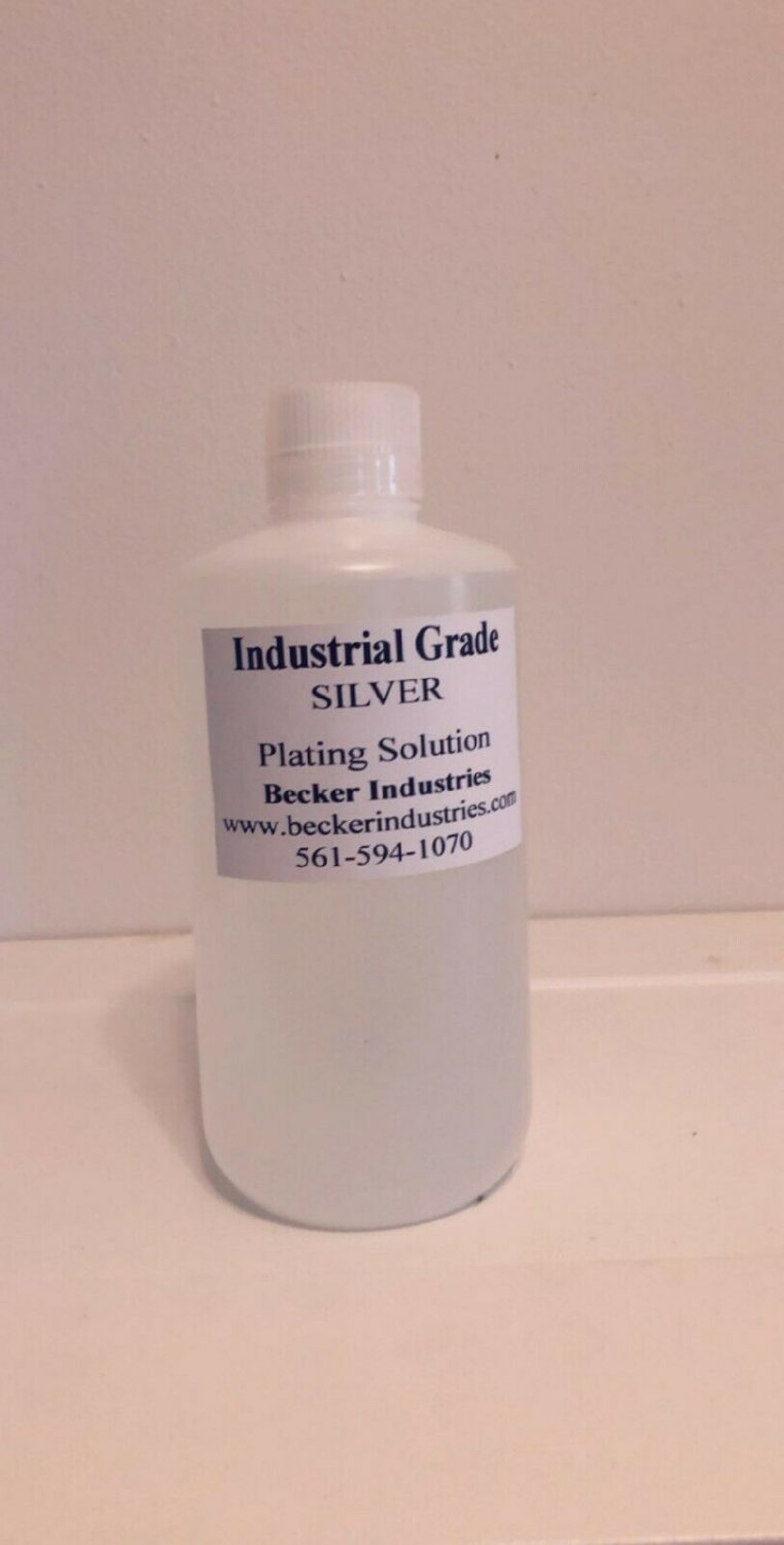 1 Quart/32 oz SILVER SOLUTION, Silver Electroplating solution, Industrial Grade