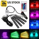 4x RGB Glow Colorful LED Interior Under Dash Seat Footwell Lighting Kit 36 LEDs