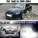 12x White LED Interior Light Package Kit For Audi A4 B6 B7 Avant S4 RS 2000-2008