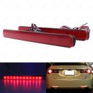 2x LED Lens Rear Bumper Reflector Brake Light For Acura TSX Sedan 2009-2014 Red