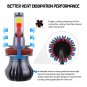 H11 H8 H9 H16 LED DRL Fog Driving Light Bulb Dual Color Strobe White Pink Purple