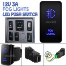 12V 3A Fog LIGHTS Blue LED Push Switch For Toyota Tacoma Hilux Camry 4Runner