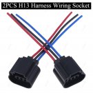 H13 9008 Wiring Harness Female Plug LED Headlight Socket For Off-road Truck Jeep