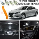 10 x Xenon White Interior LED Lights Kit + TOOL For 2014 - 2016 Mazda 3