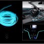 3M Ice Car LED EL Wire Blue Cold Light Flexible Strip Atmosphere Decor Lamp 12V