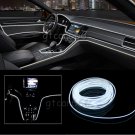 2M 12V Car LED EL Wire White Cold light lamp Neon Lamp Interior Atmosphere Light