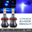 Total 5200LM 10000K Blue High Power H8 H11 H16 Flash LED Driving Fog Light Bulbs