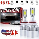 2x 9012 HIR2 LED Headlights Bulbs 195000LM Kit High Low Beam Upgrade 6000K White