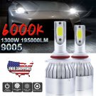LED Headlight Kit 9005 HB3 6000K White Low Beam Bulbs for Ford Escape 2017-2019