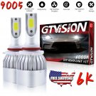 LED Headlight Kit 9145 6000K White Bulb Fog Light 6K for Chevy Malibu 2013-2015