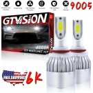 Upgrade 9005 HB3 LED Headlight Bulb Kit High Low Beam 6000K White 1300W 195000LM
