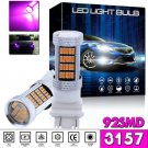 2x 92-SMD Pink Purple 3157 4114 4157 LED DRL Driving Daytime Running Light Bulbs