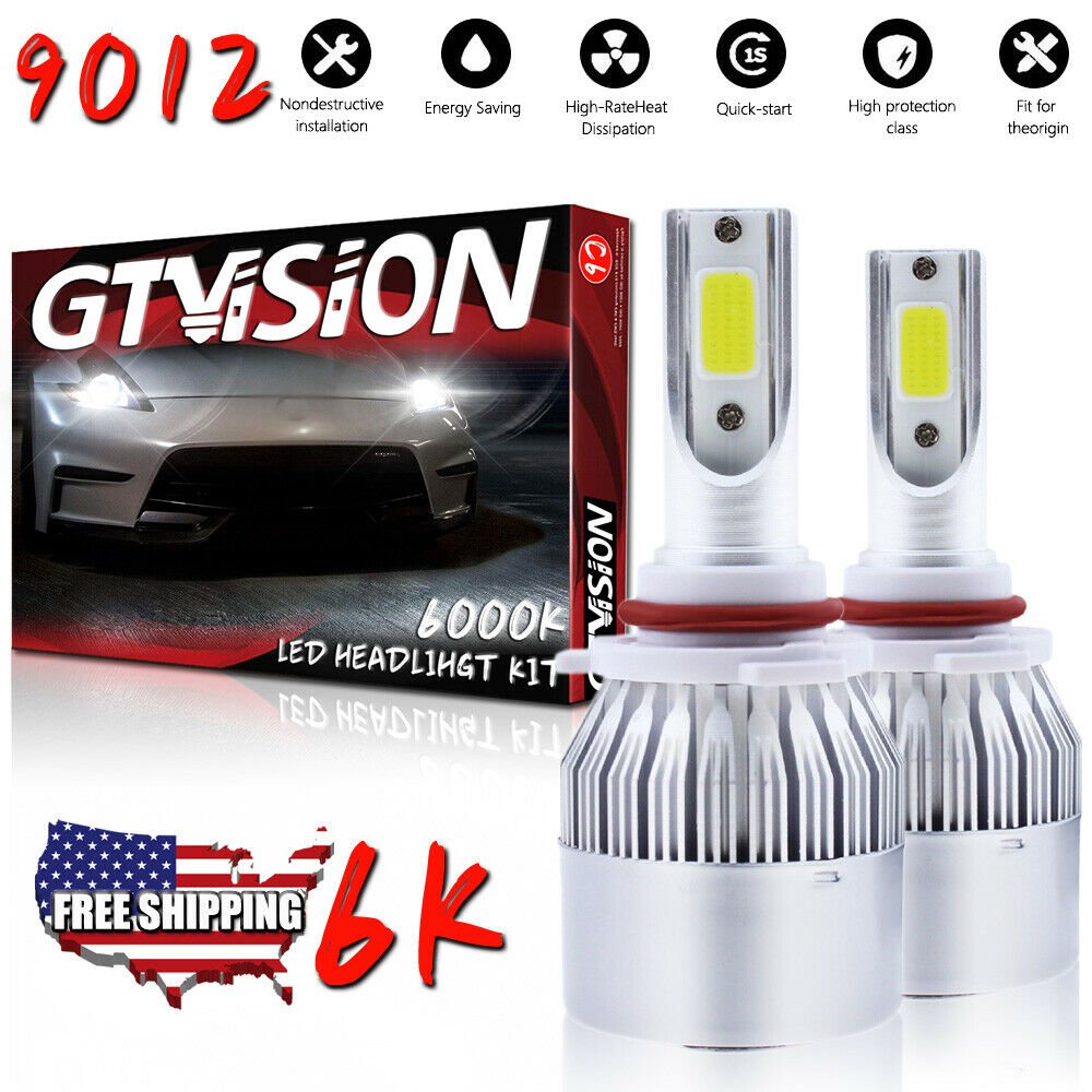 Upgrade LED Headlight 9012 White 6000K Hi/Low Beam Bulb for Scion tC 2014-2016